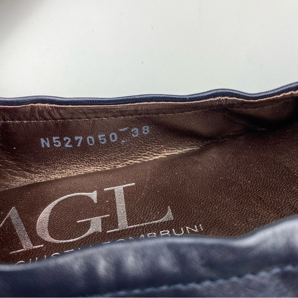 AGL Blakely Leather Studded Cap Toe Ballet Flats - Picture 9 of 10